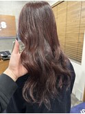 ブリーチなしワンカラーでつくるピンクブラウン