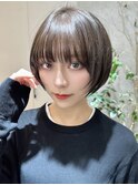 レイヤーショート#レイヤーボブ#白髪ぼかし#ハンサムショート