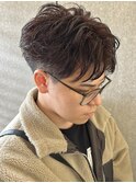 フェザーパーマフェザーショートニュアンスパーマスパイラル眉毛