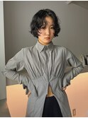 癖毛風ショートパーマ