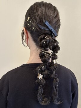 ザセントラル トヨス(THE CENTRAL) hair set_ぽこぽこ編みおろし