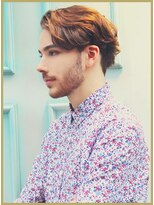 ジジバイワースホワイル(jiji by WORTH WHILE)&nbsp;アッシュブラックウルフマッシュパーマハイライト波巻きショート