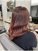 くすみピンクの柔らかグラデーション×バレイヤージュ