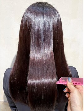 メゾンe.m.a(MAISON e.m.a) 髪質改善トリートメント縮毛矯正◎うる艶ラベンダーベージュ