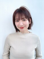 リブランド 銀座(REBRAND)&nbsp;王道垢抜けボブ耳掛けシースルーバンググレージュブラウン