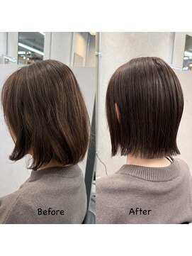 ヘアサロン ドットプラス 町田店(dot. plus) 大人ボブ×白髪ぼかし【フジタアヤコ】