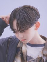 プリアバイポプルス 渋谷(pria by popls)&nbsp;フェザーパーマシャドウパーマダークブラウン毛流れパーマ