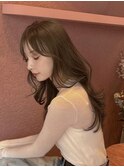 オリーブブラウン/レイヤーカット/透明感カラー/韓国ヘア