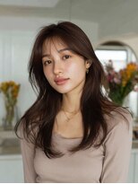 ラファンジュ ヘアー(Rohange hair)&nbsp;グレージュブラウン/レイヤーカット/顔周りカット/韓国巻き