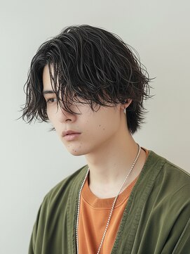 メラク バイ コア(Merak by CoRe.gn) 夏カラー×センターパートカジュアル×波巻きパーマで大人な余裕