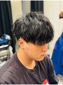 王道マッシュ × ナチュラルシャドウパーマ