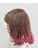 刈り上げセンターパートクラゲヘアーオリーブグレー49