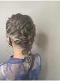 ツイン編み下ろしアレンジ☆
