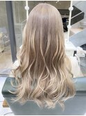 days hair】アッシュブラウン＿ベージュカラーロングヘア