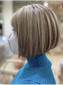 前下がりショートボブ似合わせカット前髪あり