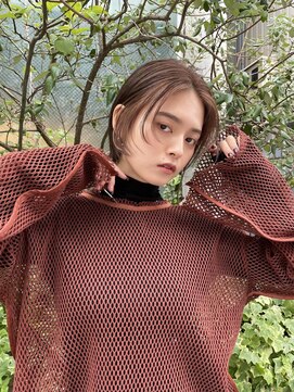 スタッド(STUD) ニュアンス暖色ブラウン×レイヤーボブ