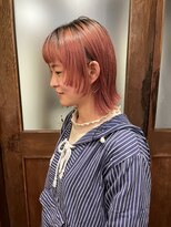 ラレイ(Lalei) 顔まわりレイヤーボブカット×くすみピンク