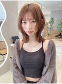 顔周りレイヤー_オレンジベージュ_サイドレイヤー