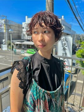 ラック 鎌倉店 (LUCK) 極細ハイライト*ピンクベージュ*ウエットパーマショート