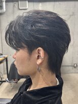 フイ 横浜センター北店(Hui)&nbsp;フェザーパーマ/グレーブルーカラー/刈り上げショートパンク