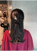 【タイトハーフアップ】結婚式/二次会//銀座/ヘアセット/成人式