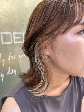 エルム 原宿 表参道(yelm) ブリーチ1回でできるナチュラルベージュインナーカラー