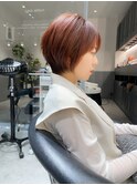柏ショートボブくびれヘアハイライトカラー韓国顔周りレイヤー柏