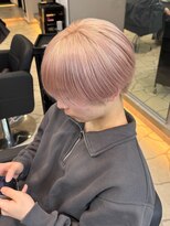 ラピステン 福岡天神 大名店(Lapis)&nbsp;メンズマッシュ/ピンクベージュ/ブリーチ2回