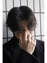 お客様でも多い、男の色気の出るミディアムのメンズパーマ＊緩めの波巻きパーマと相性◎[熊本駅/メンズ]