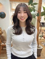 ミモザワークス ヘアアレンジ ブラウンカラー レイヤーカット