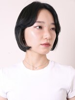 ヨファヘアー 岡本店(YOFA hair)&nbsp;似合わせカット30代40代50代センターパートショートボブ0906