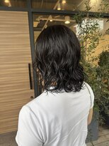 リールヘアー 大野城店(rire hair) 地毛の黒髪でつくる大人ニュアンスパーマ