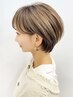 【明るめ白髪染めもOK】カット+艶グレイカラー（白髪染め） ￥15070