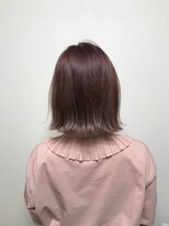 ウイッシュヘアー 円座店(wish hair) 『wish円座』アッシュピンク☆切りっぱなし外はねボブ