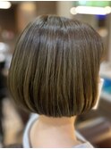 30代40代50代◎ミニボブ＆カーキベージュカラー