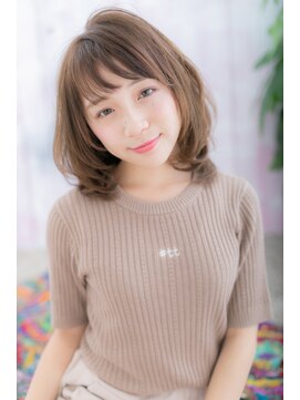 ミック ヘアアンドビューティー 大山店(miq Hair&Beauty) ビターショコラ内巻きワンカールレイヤーウルフc1