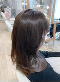 ラベンダーグレージュ*艶感*レイヤーカット