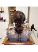 華やかローポニーアレンジ