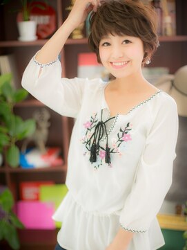 カバーヘアアンドスパ ブリス 浦和(COVER HAIR&SPA bliss) チョコブラウンくせ毛風小顔ウルフマッシュc5浦和20代30代40代