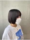 顔まわりレイヤーボブ☆アッシュブラック/アースカラー