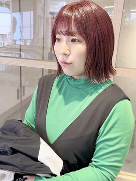 ゴウトゥデイ 名古屋店(GO TODAY) 柔らかピンク×外ハネボブ