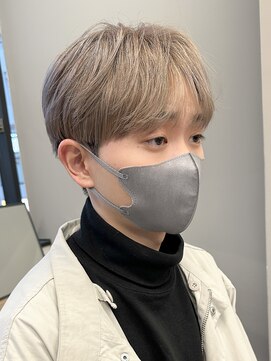 エルマーク 渋谷(L-MARK) シースルーマッシュブリーチダブルカラーフェイスフレーミング