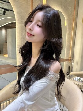 アンフィニー 仙台(ANFINI) 仙台髪質改善縮毛矯正韓国レイヤーカット前髪暗めカラー顔周り