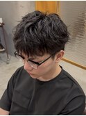 MEN’S HAIR/ブルーブラック/フェザーパーマ/松戸駅