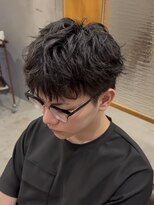 ガイ ラタン ウエスト(GUY lattan west)&nbsp;MEN’S HAIR/ブルーブラック/フェザーパーマ/松戸駅