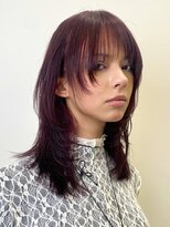 ピークアブー 原宿ハラカド(PEEK-A-BOO)&nbsp;海外風レイヤーセミロングミディアムヘアハッシュカット