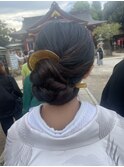 和装アップ　白無垢着付け