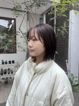 カウチ(Kauti) ピンクベージュ×くびれボブ