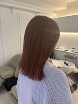 ノラ ウメダ(NORA UMEDA)&nbsp;ピンクベージュケアブリーチデザインカラーピンクカラー大阪梅田