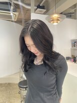フィット ヒュー 千葉(fit hue) ミルクティーブロンド/ダークブルー/デジタルパーマ/千葉駅